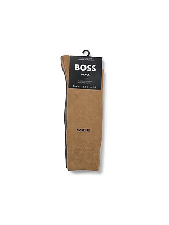 BOSS | Chaussettes lot de 2 open red | beige